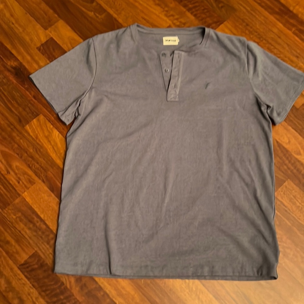 Blue Gray 1/4 Button Jersey